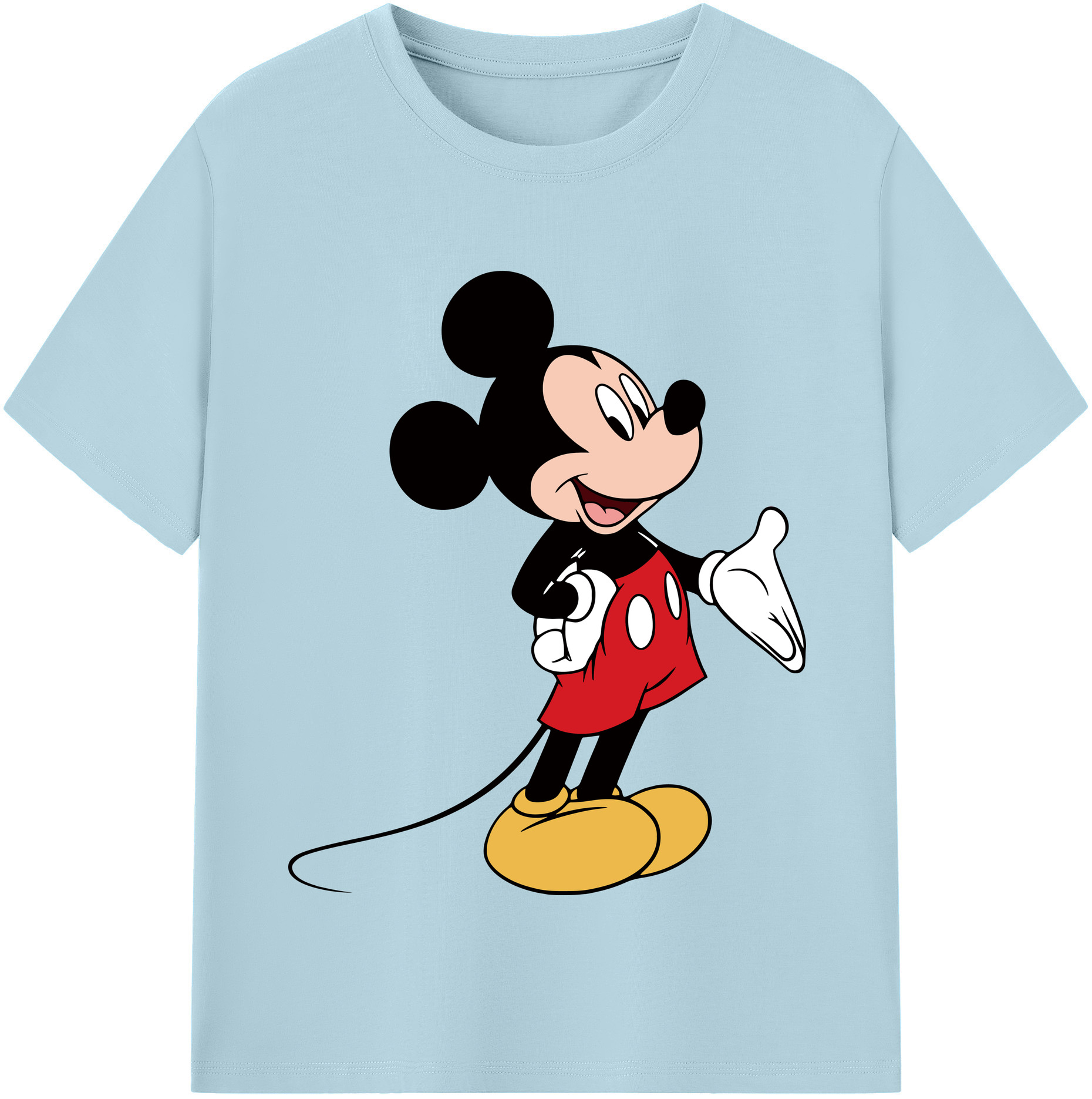 （画像用） ミッキーマウス Mickey Mouse 綿100％半袖Tシャツ（フロントプリント）